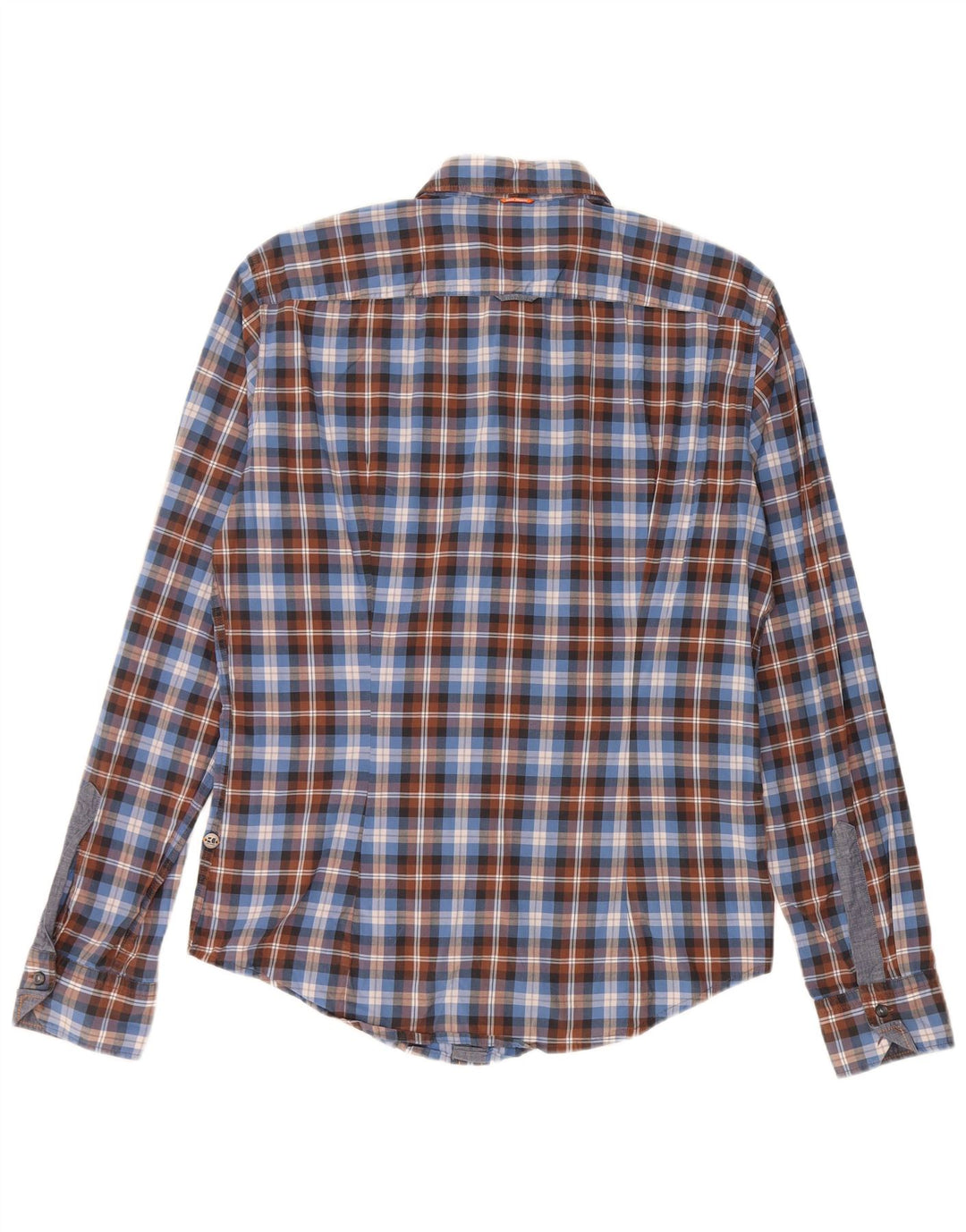 HUGO BOSS Chemise Homme Bleu Moyen à Carreaux en Coton