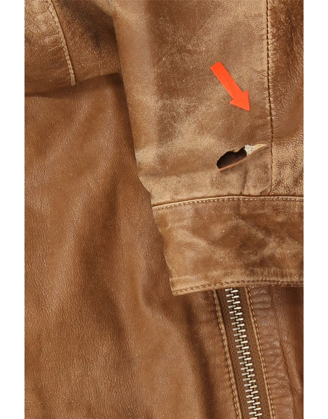Trussardi Jeans Veste en cuir pour homme UK 38 Cuir marron moyen
