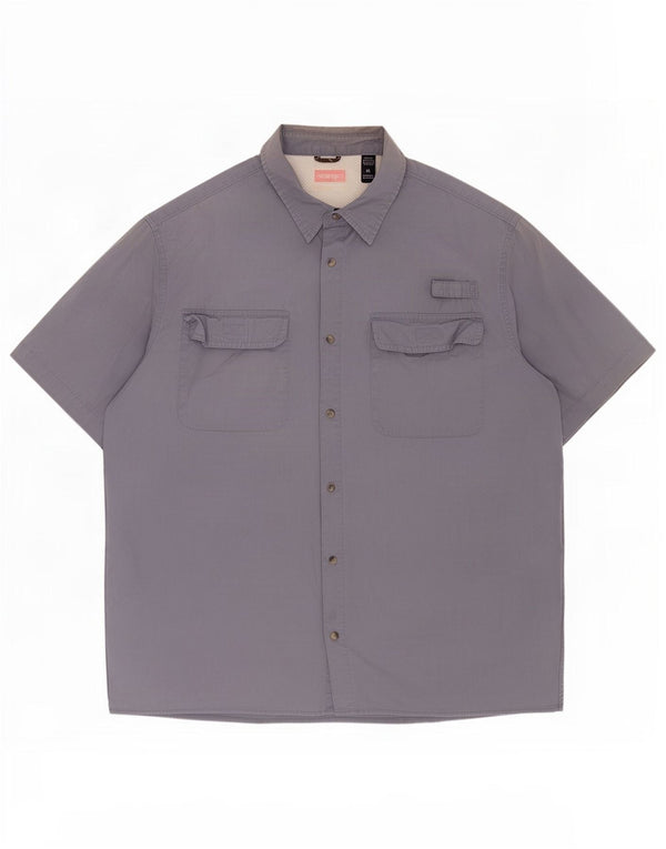 Wrangler Chemise à Manches Courtes Homme XL Bleu Coton