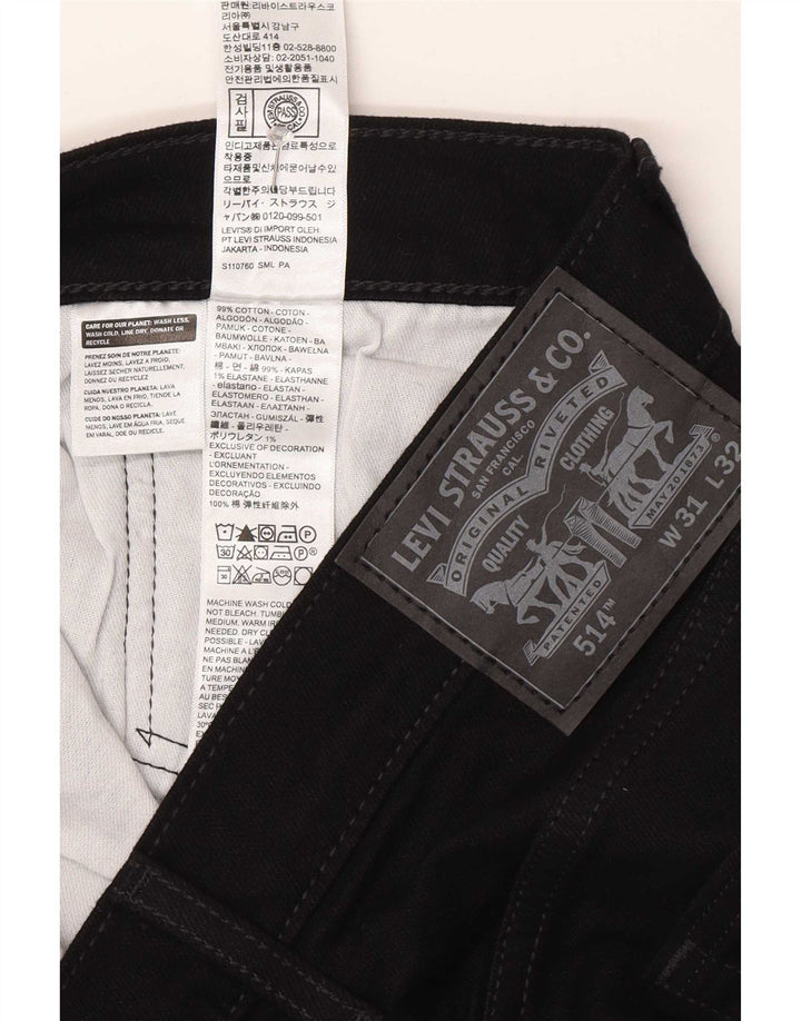 Levi's Jean Droit 514 Homme Noir W31 L32 Coton