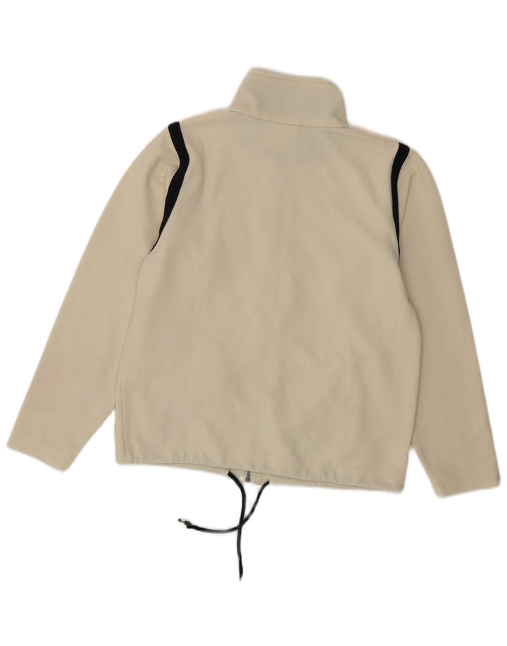 KAPPA Veste de survêtement pour femme UK 14 Medium Blanc Rayé Polyester