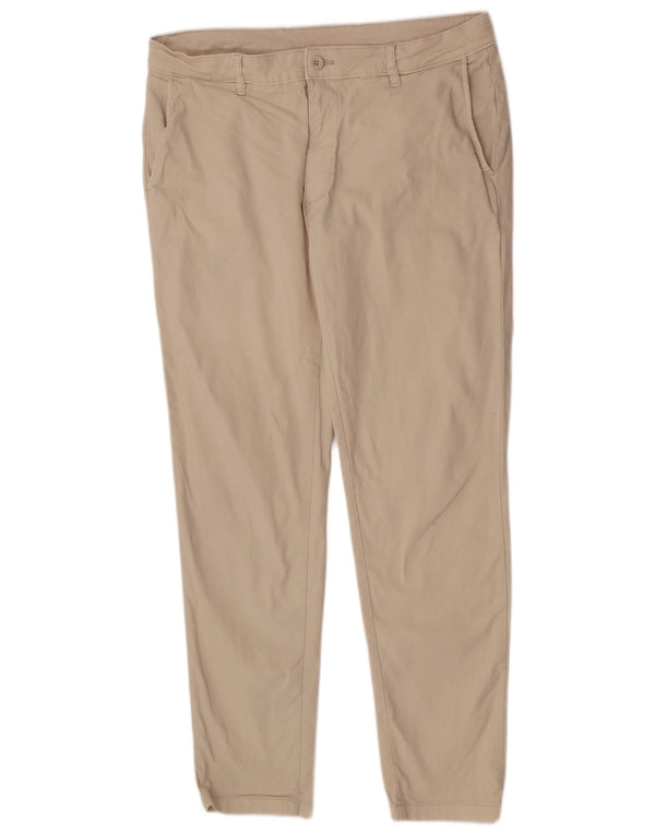Zara Pantalon Chino Slim Homme EU 46 XL W36 L30 Coton Beige