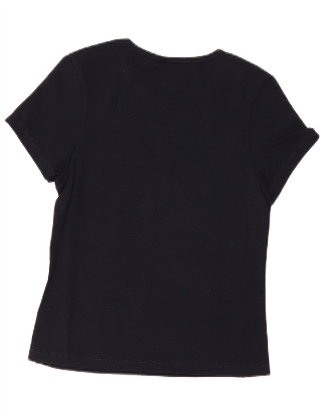 Champion T-Shirt Femme Top UK 12 Bleu Marine Moyen Coton