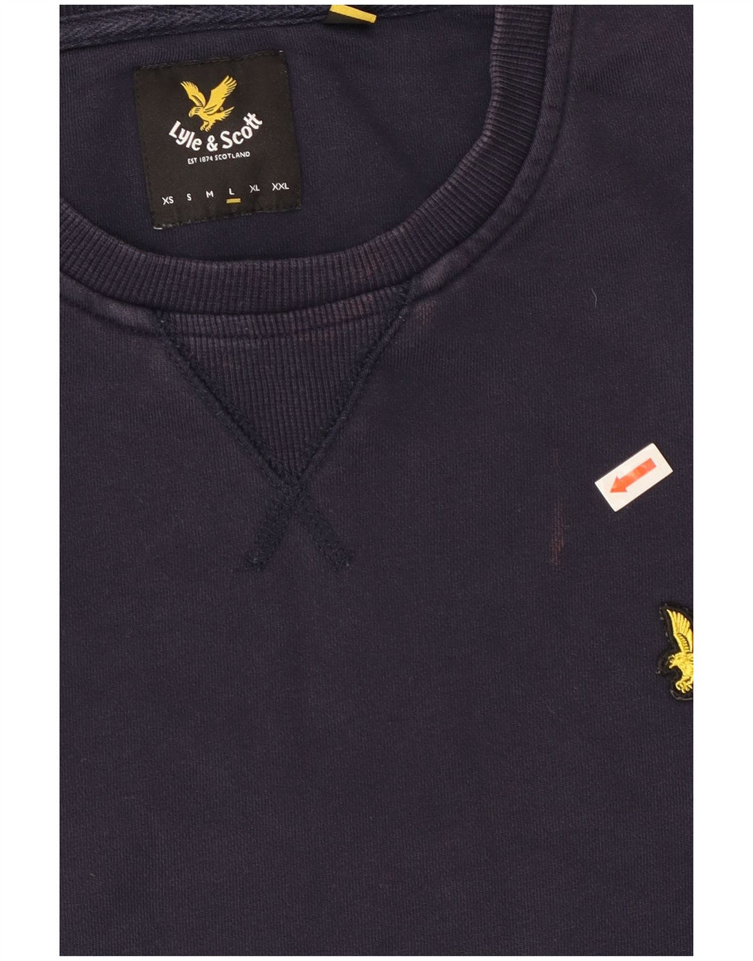 Lyle & Scott Sweat-shirt pour homme en coton bleu marine Taille L