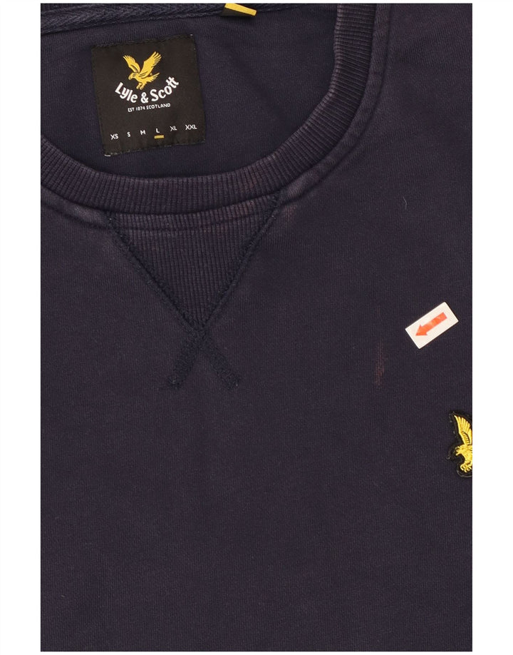 Lyle & Scott Sweat-shirt pour homme en coton bleu marine Taille L
