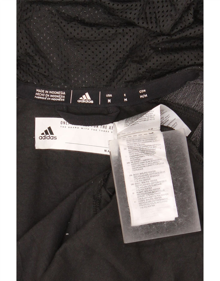 ADIDAS Pull à capuche zippé pour homme en polyester noir moyen