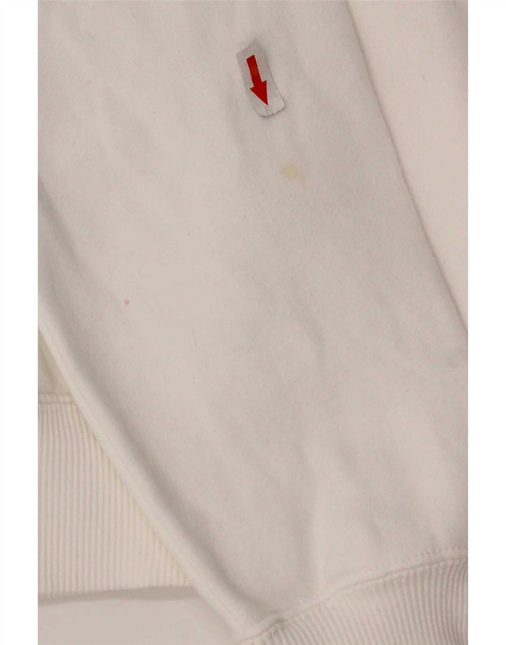 Nike Veste de survêtement graphique pour femme UK 14 en coton blanc moyen