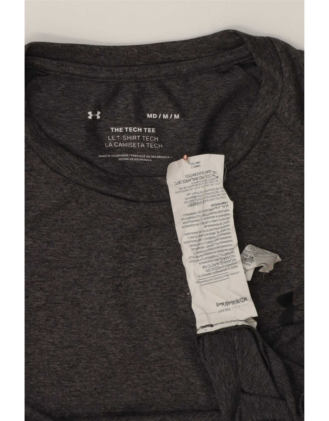 Under Armour T-Shirt Homme Gris Moyen Moucheté Polyester