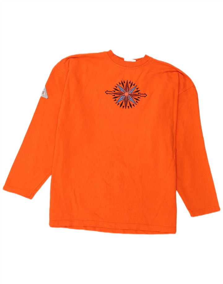 Chiemsee Haut graphique à manches longues pour homme en coton orange 2XL