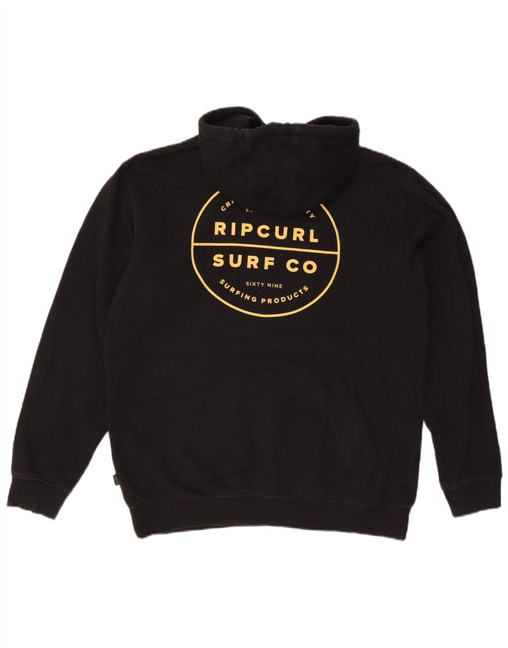 RIP CURL Pull à capuche graphique pour homme en coton noir moyen