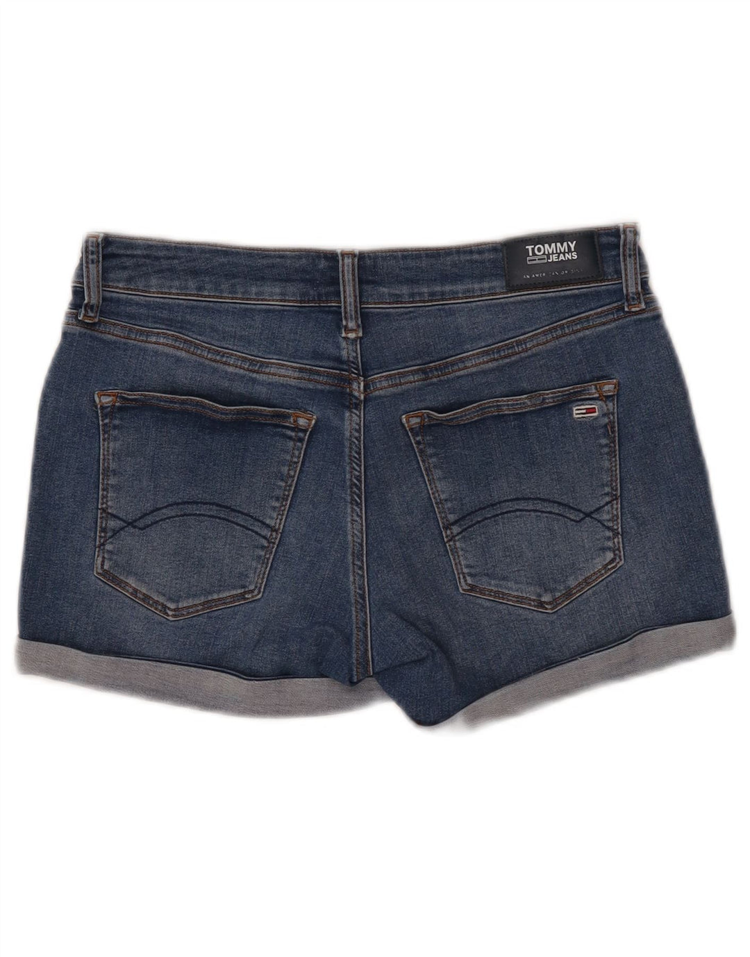 TOMMY HILFIGER Short En Jean Femme W28 Bleu Moyen Coton