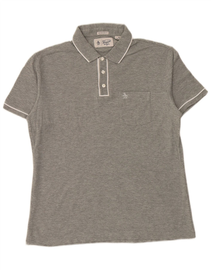 Penguin Polo Heritage Slim Fit Homme Gris Moyen Rayé