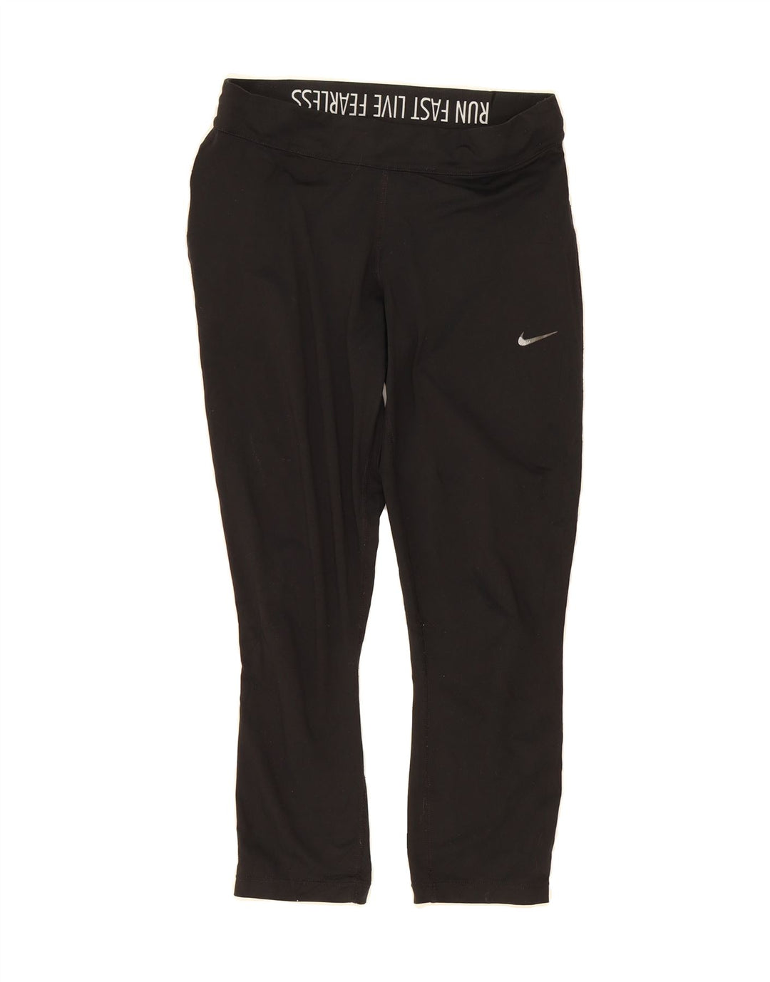 NIKE Womens Leggings UK 14 Medium Black Polyester Vintage Nike and Second-Hand Nike from Messina Hembry 