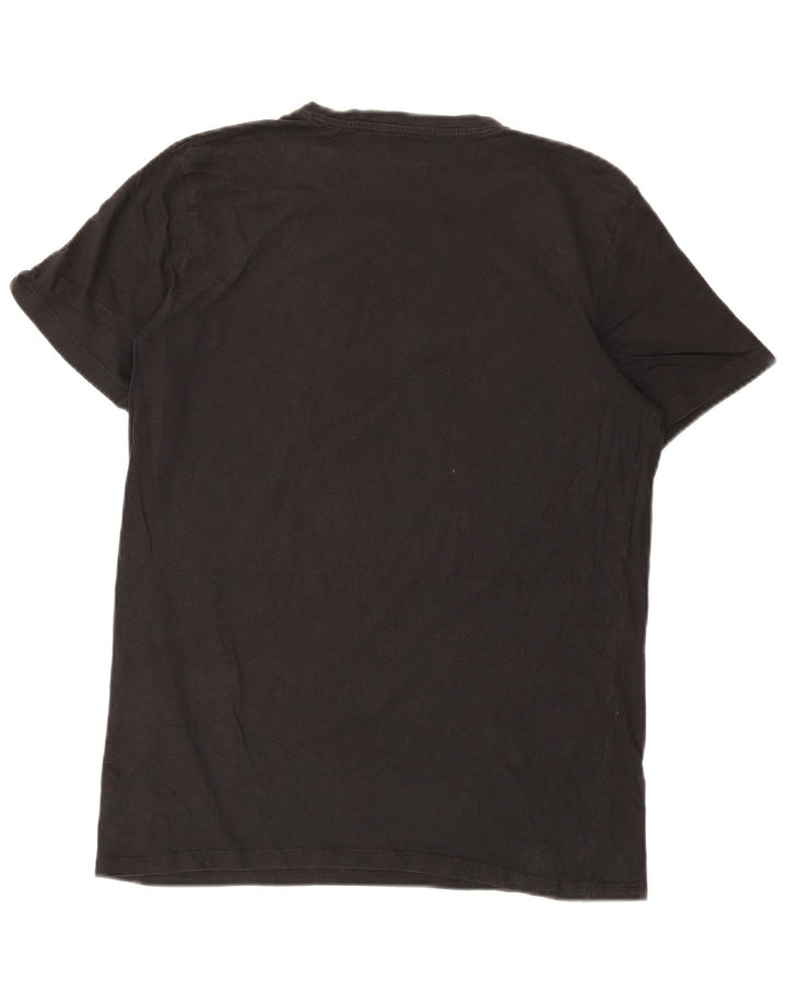 JACK & JONES T-Shirt Graphique Homme Noir Moyen Coton