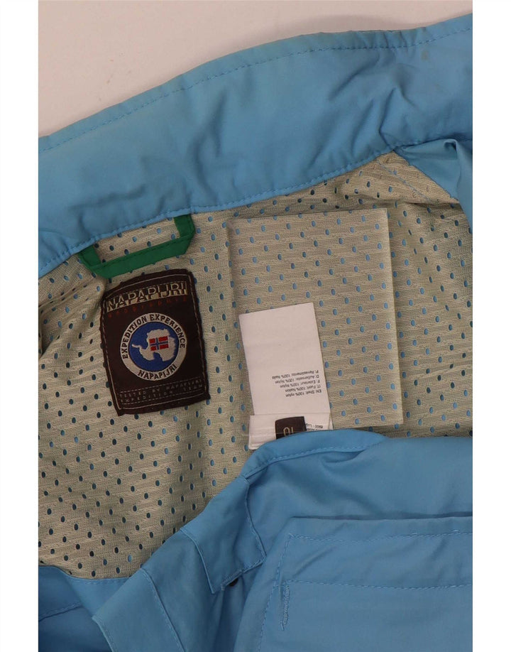 Napapijri Veste de Pluie Geographic Garçon 9-10 Ans Bleu Nylon