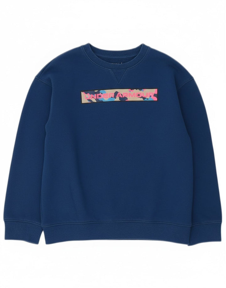 Under Armour Cold Gear Graphic Sweatshirt Jumper 7-8 ans Petit Bleu