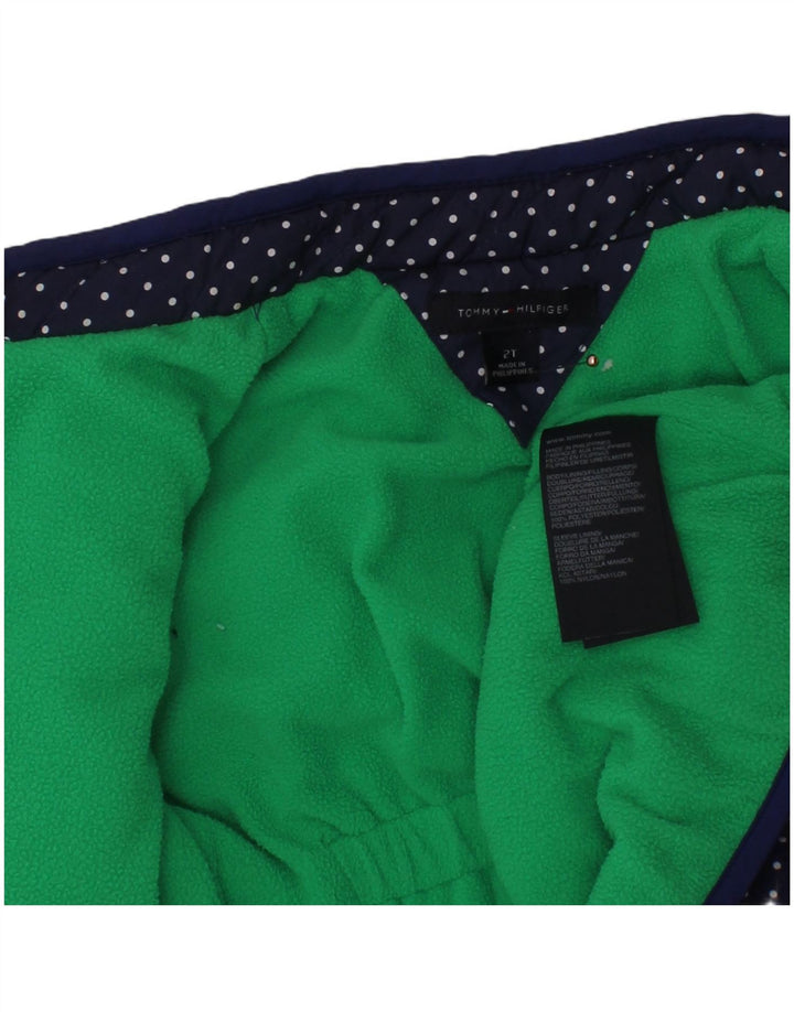 TOMMY HILFIGER Veste matelassée bébé fille 18-24 mois bleu marine à pois