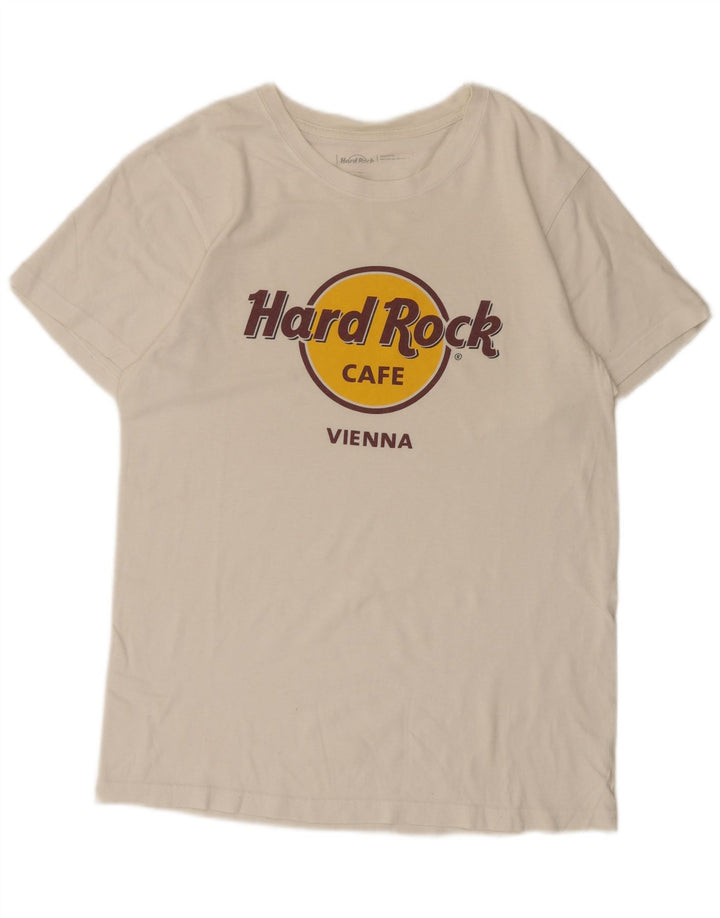 Hard Rock Cafe Vienna T-Shirt Graphique Homme Blanc Moyen