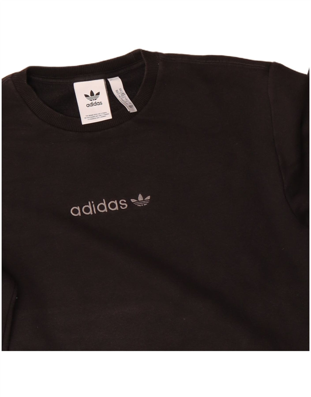 ADIDAS Sweat-shirt graphique pour homme XS en coton noir