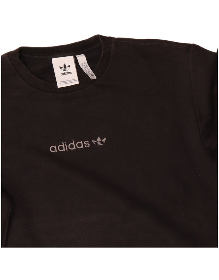ADIDAS Sweat-shirt graphique pour homme XS en coton noir