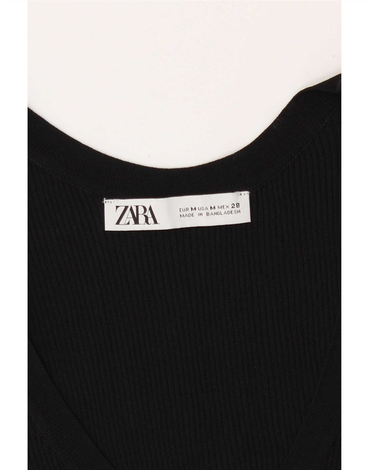 Zara Femme Débardeur UK 12 Moyen Noir