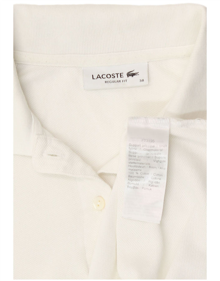 Lacoste Polo Regular Fit Femme Taille 38 Coton Blanc Moyen