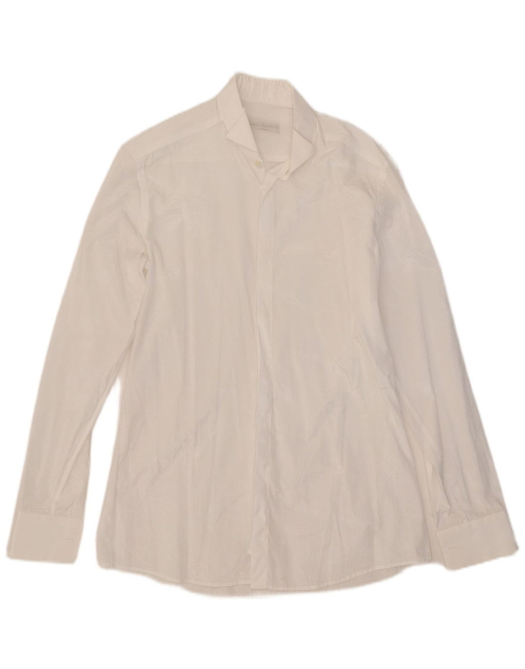 Carlo Pignatelli Chemise Homme Taille 38 15 Polyester Blanc Moyen