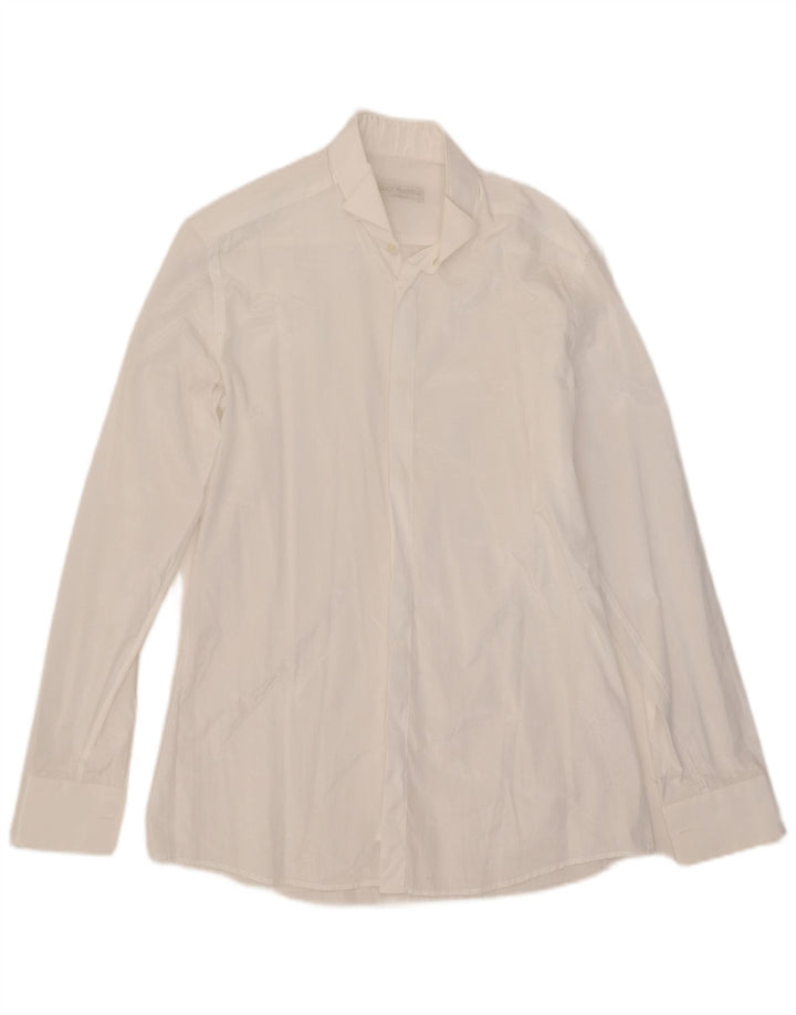 Carlo Pignatelli Chemise Homme Taille 38 15 Polyester Blanc Moyen