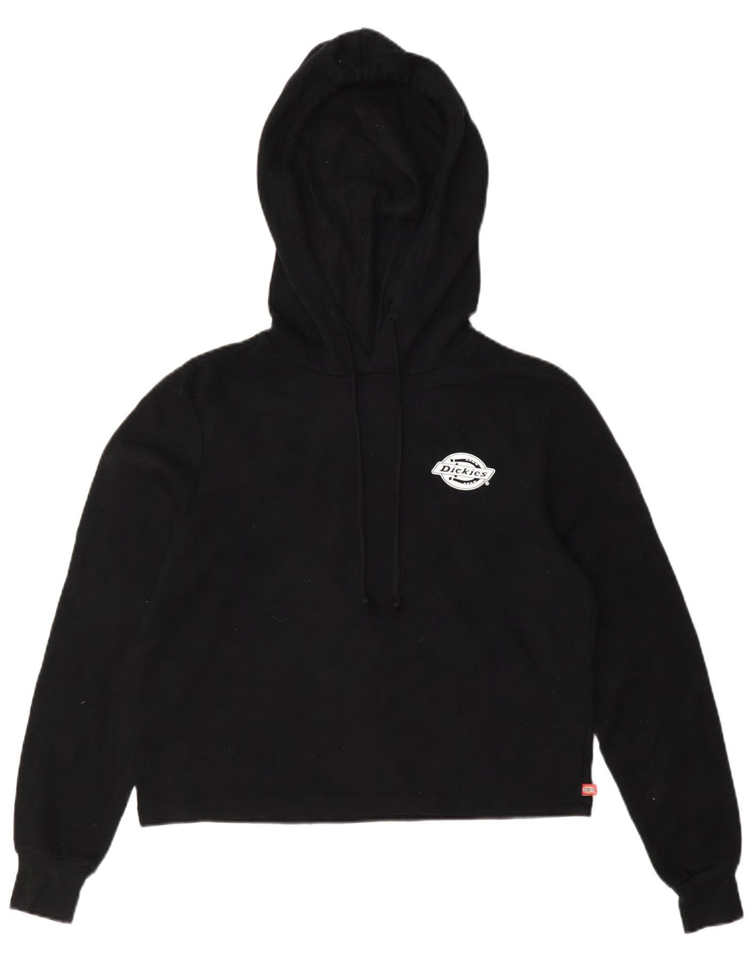 Dickies Pull à capuche court surdimensionné pour femme UK 10 Petit Noir Polyester