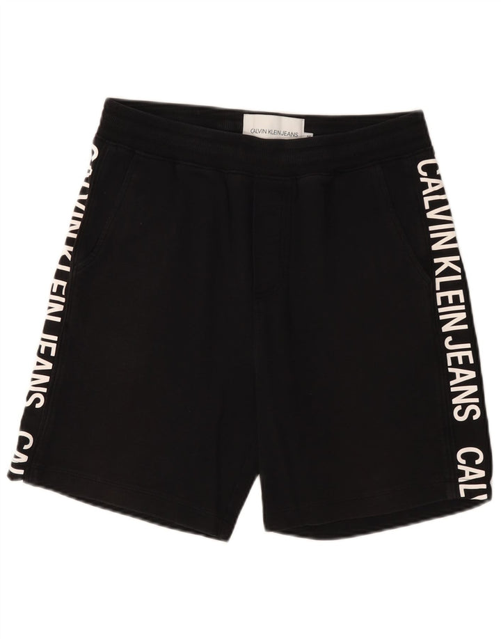 Calvin Klein Short de Sport Graphique Homme Noir Moyen Coton