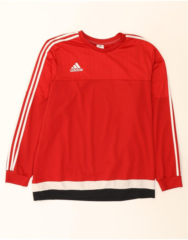 Adidas Haut à manches longues pour homme 2XL Rouge Colourblock Polyester