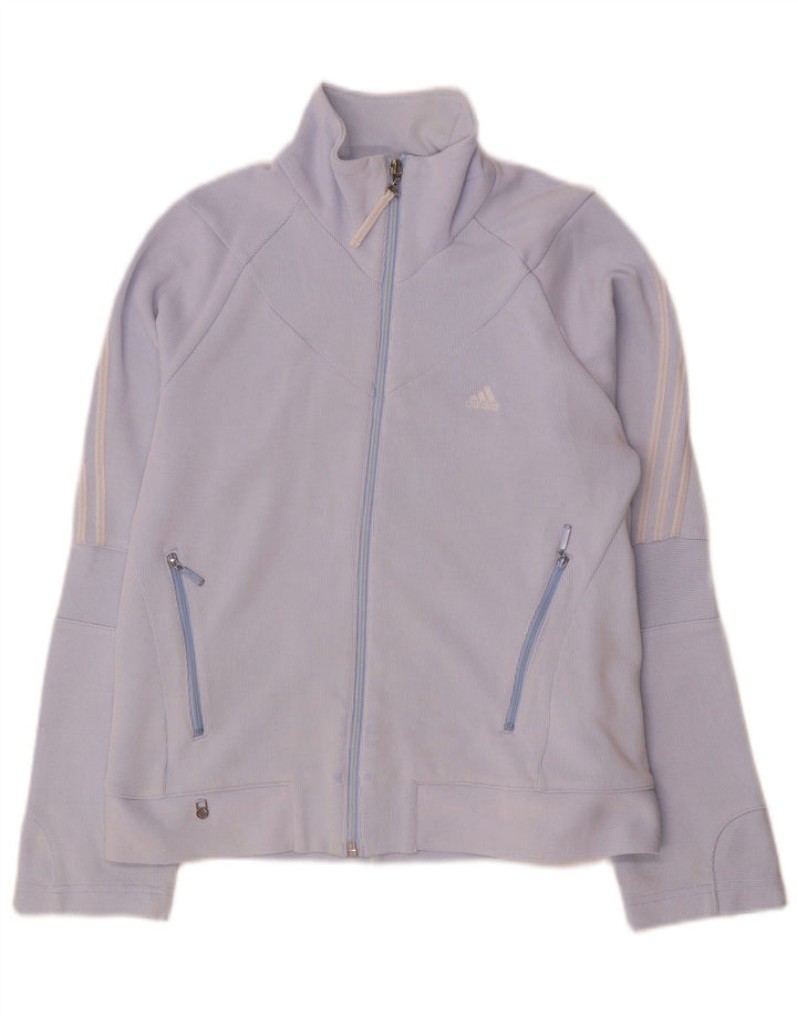 Adidas Veste de survêtement pour femme UK 12 Bleu moyen Coton