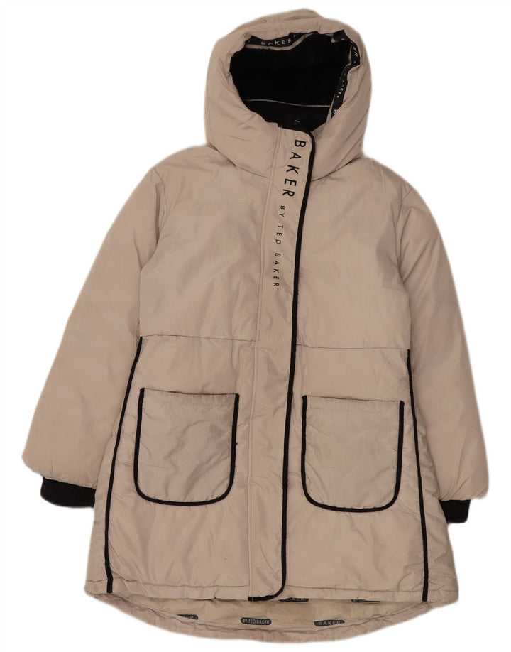 Ted Baker Manteau matelassé à capuche graphique pour fille 9-10 ans Beige Polyester