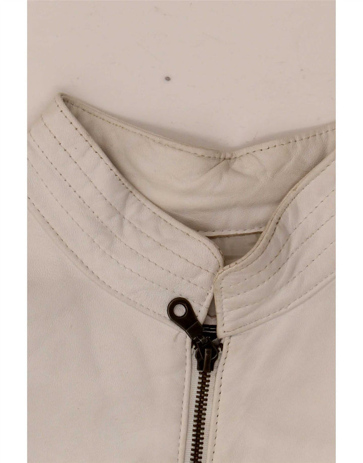 Schegge Veste de course en cuir pour femme IT 52 2XL Blanc