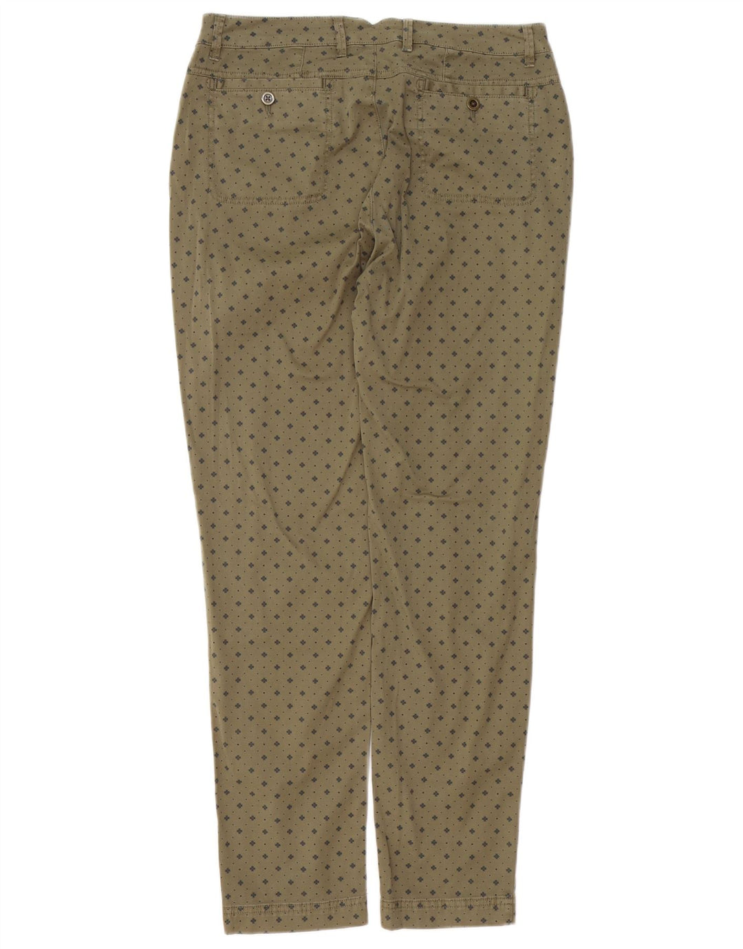 ORVIS Pantalon décontracté slim pour femme US 8 Medium W30 L29 Kaki à pois en coton