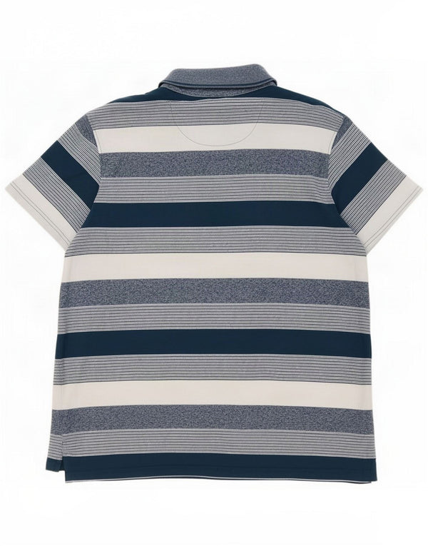 Pierre Cardin Polo Regular Fit Homme XL Bleu Marine Rayé Coton