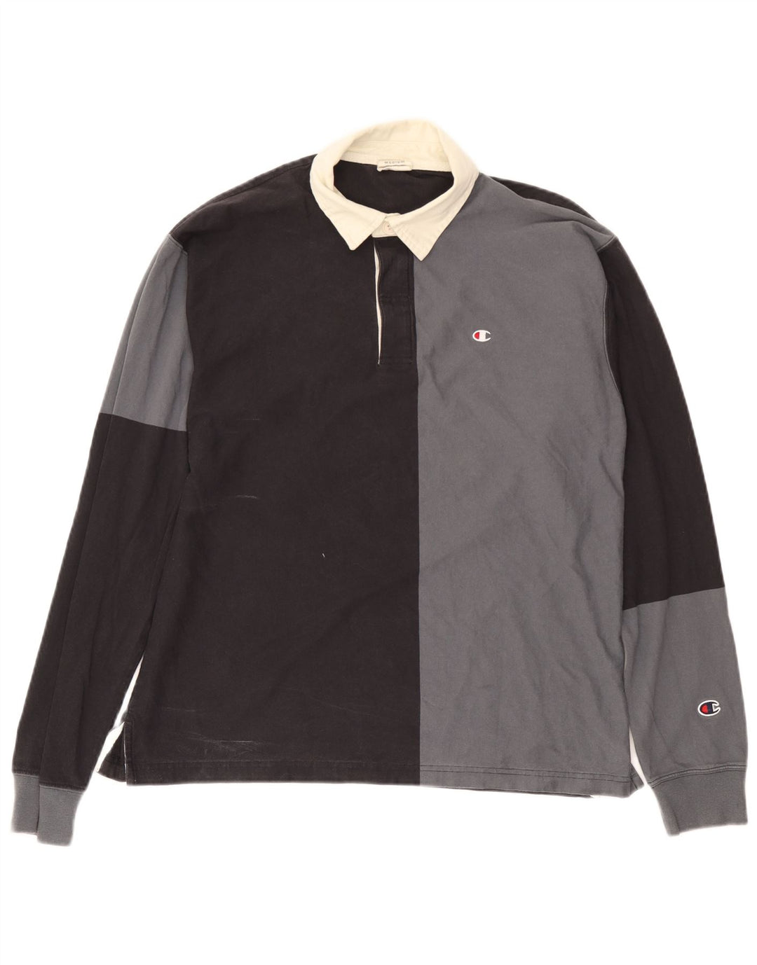 Champion Polo de Rugby à Manches Longues Homme Gris Moyen Colorblock