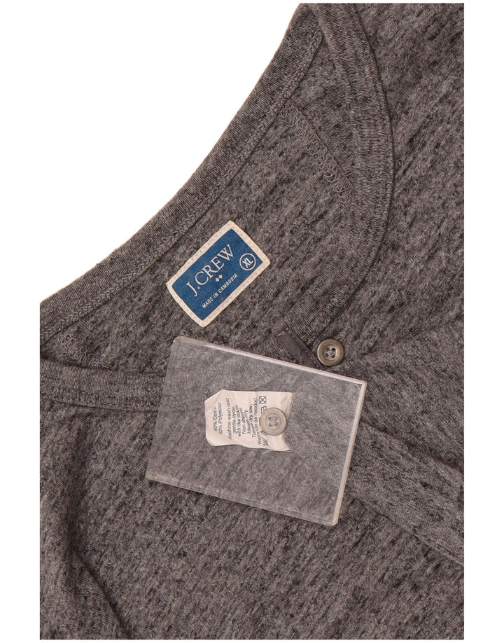 J. Crew Haut Homme Manches Longues XL Gris Moucheté Coton