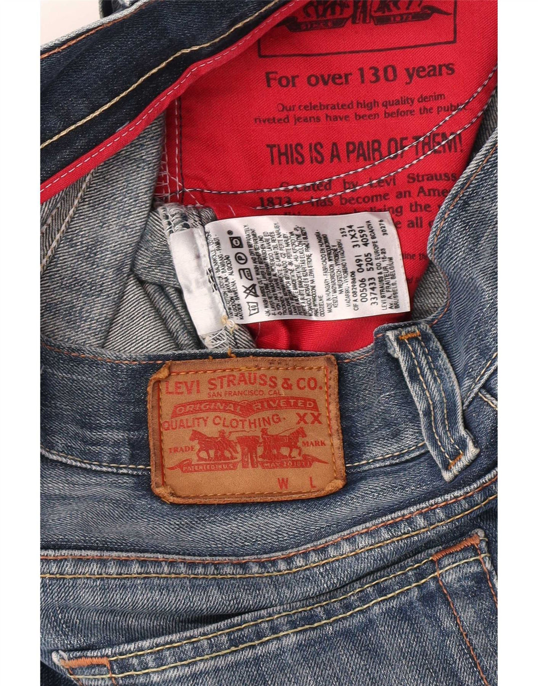 Levi's Short en Jean 506 W31 Homme Bleu Moyen Coton