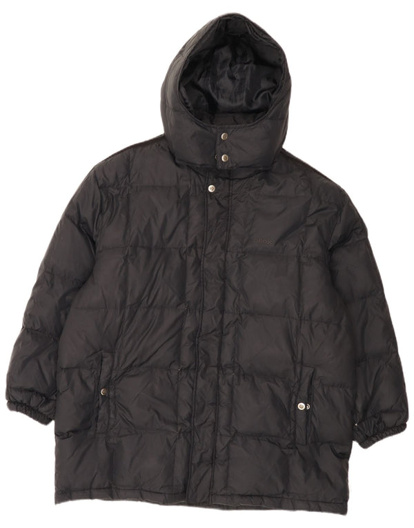 Geox Veste matelassée à capuche Respira pour homme UK 42 XL Bleu marine Polyamide