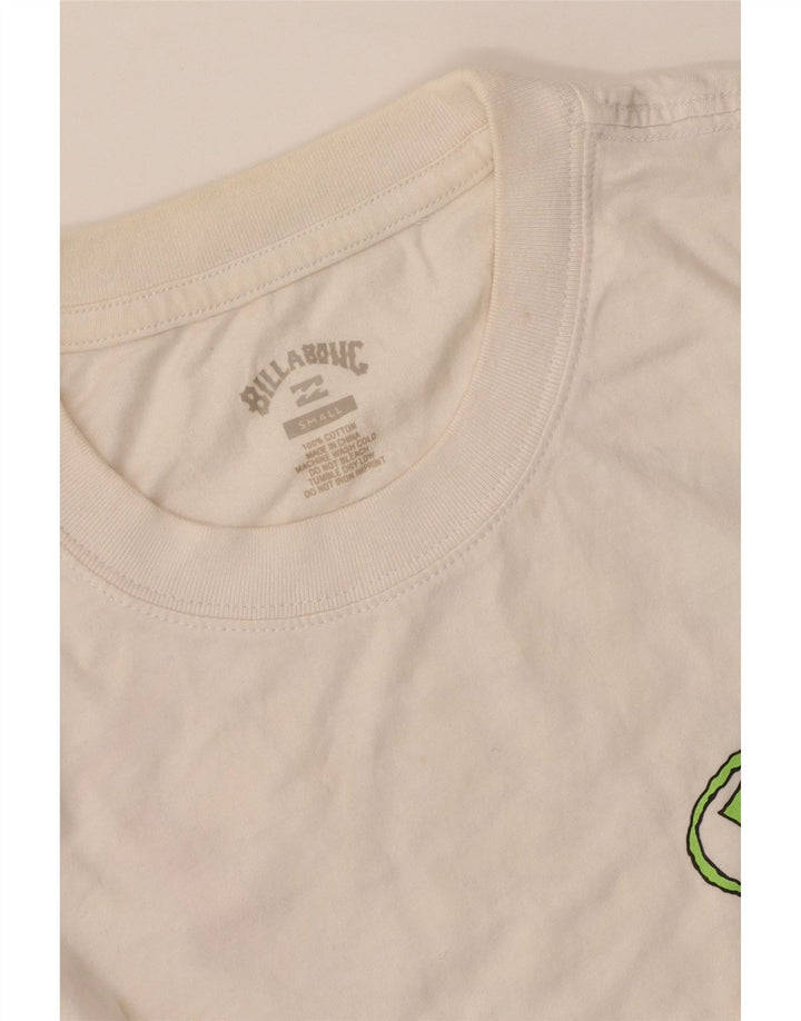 Billabong Mens Graphic T-Shirt Top Petit Blanc Coton