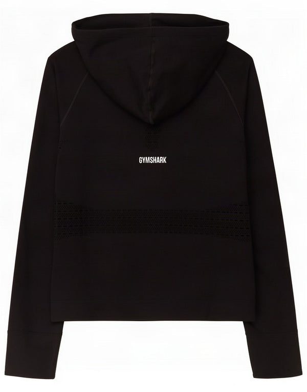 Gymshark Pull à capuche graphique pour femme UK 10 Small Noir