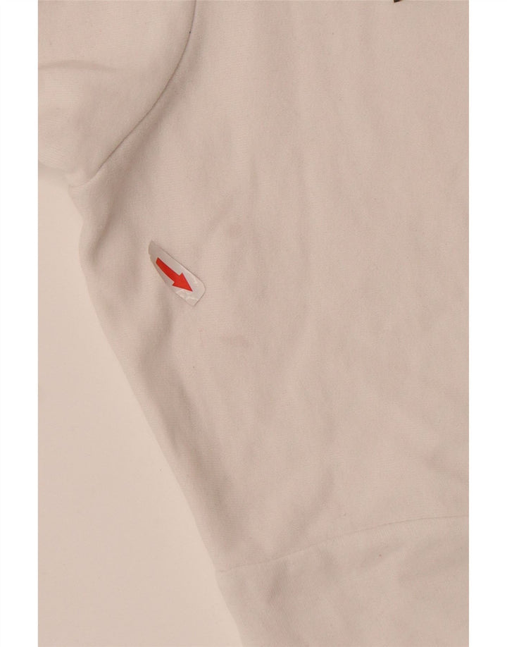 Levi's Pull à Capuche Oversize Femme UK 44 Coton Blanc Moyen