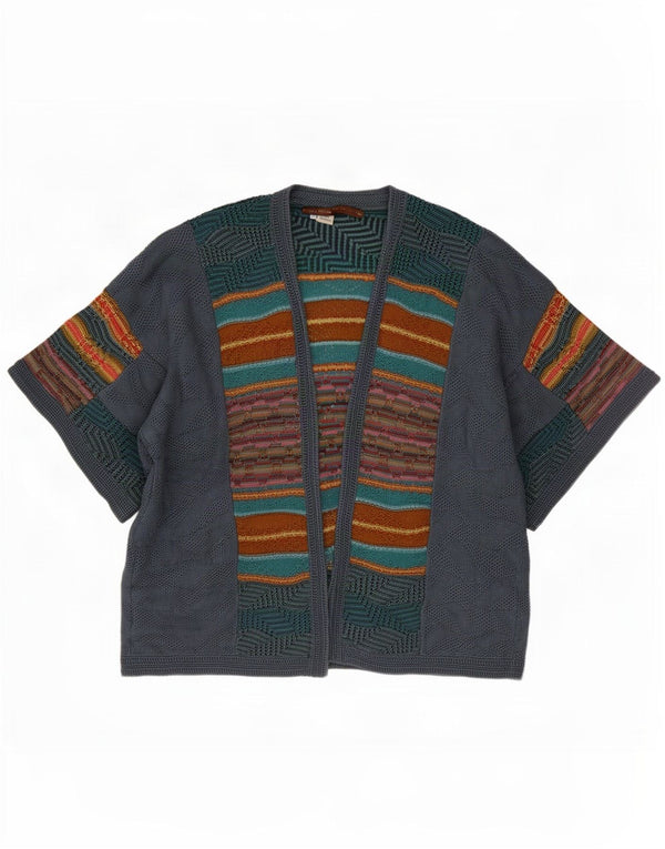 Peruvian Connection Cardigan à manches courtes pour femme Gris UK 6 XS