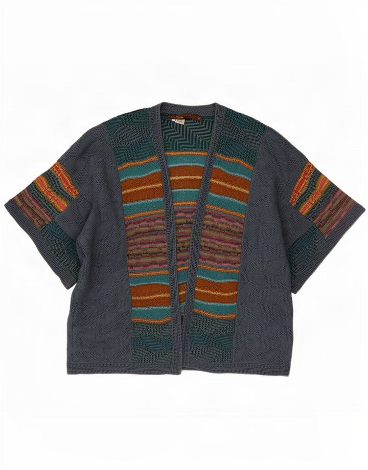 Peruvian Connection Cardigan à manches courtes pour femme Gris UK 6 XS