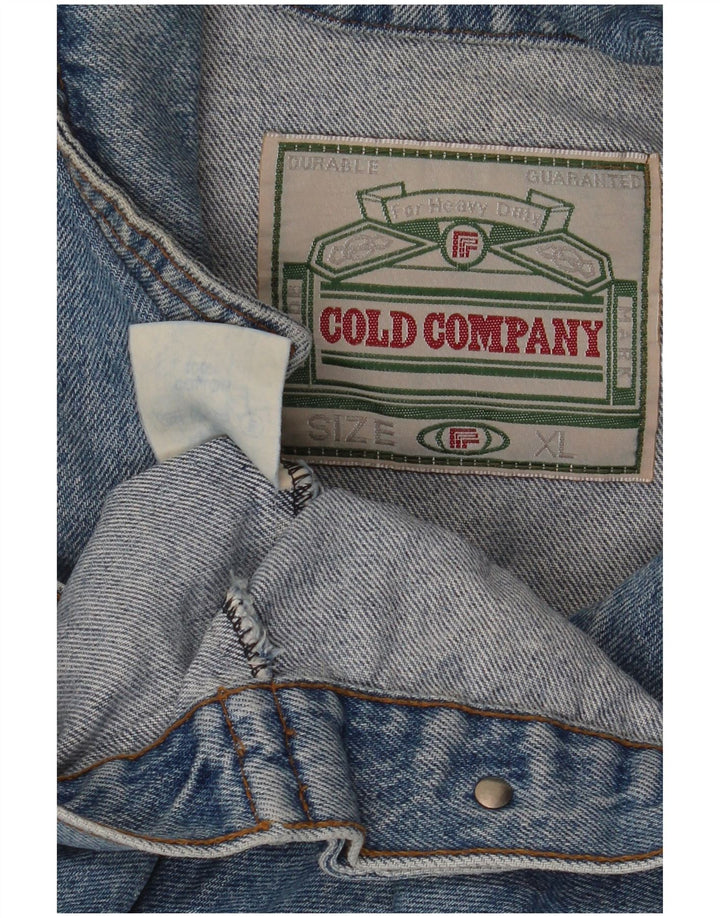veste en denim homme vintage UK 42 XL Coton Bleu