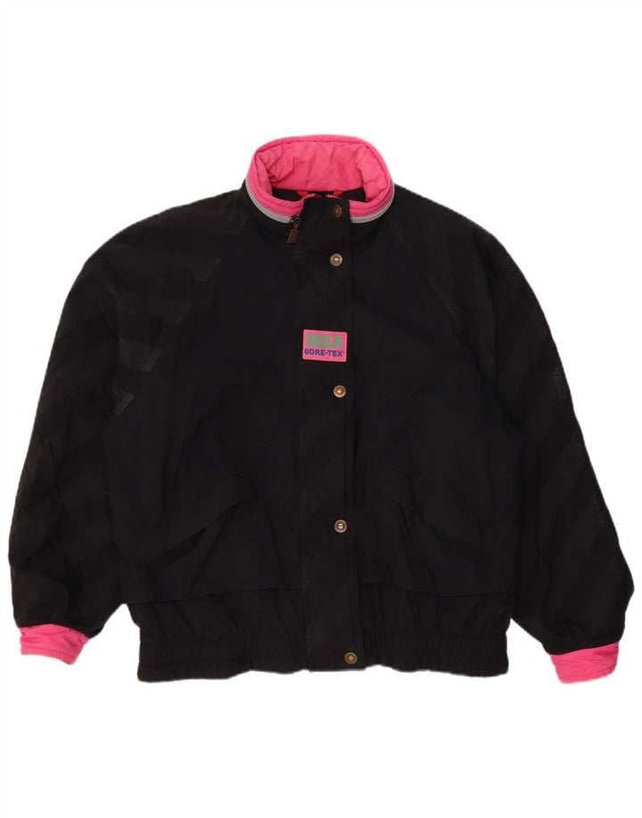 Skila Veste coupe-vent surdimensionnée pour femme EU 36 Petit colorblock noir