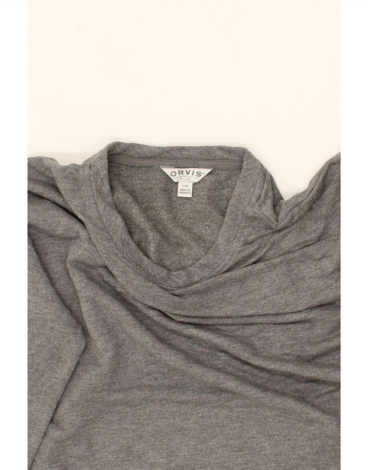 ORVIS Mens Sweatshirt Jumper Large Grey Modal Vintage Orvis and Second-Hand Orvis from Messina Hembry 