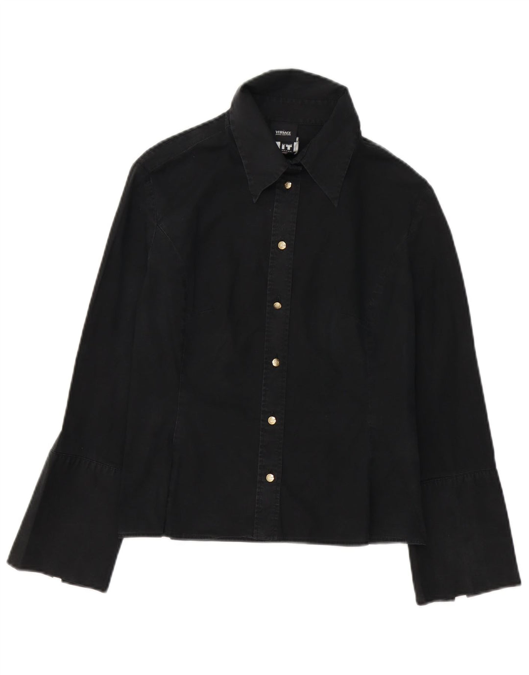 Versace Chemise formelle pour femme UK 10 Small Noir