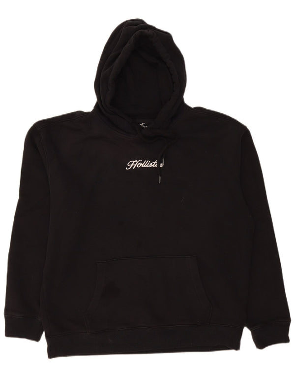 Hollister Pull à capuche graphique pour hommes, grand coton noir